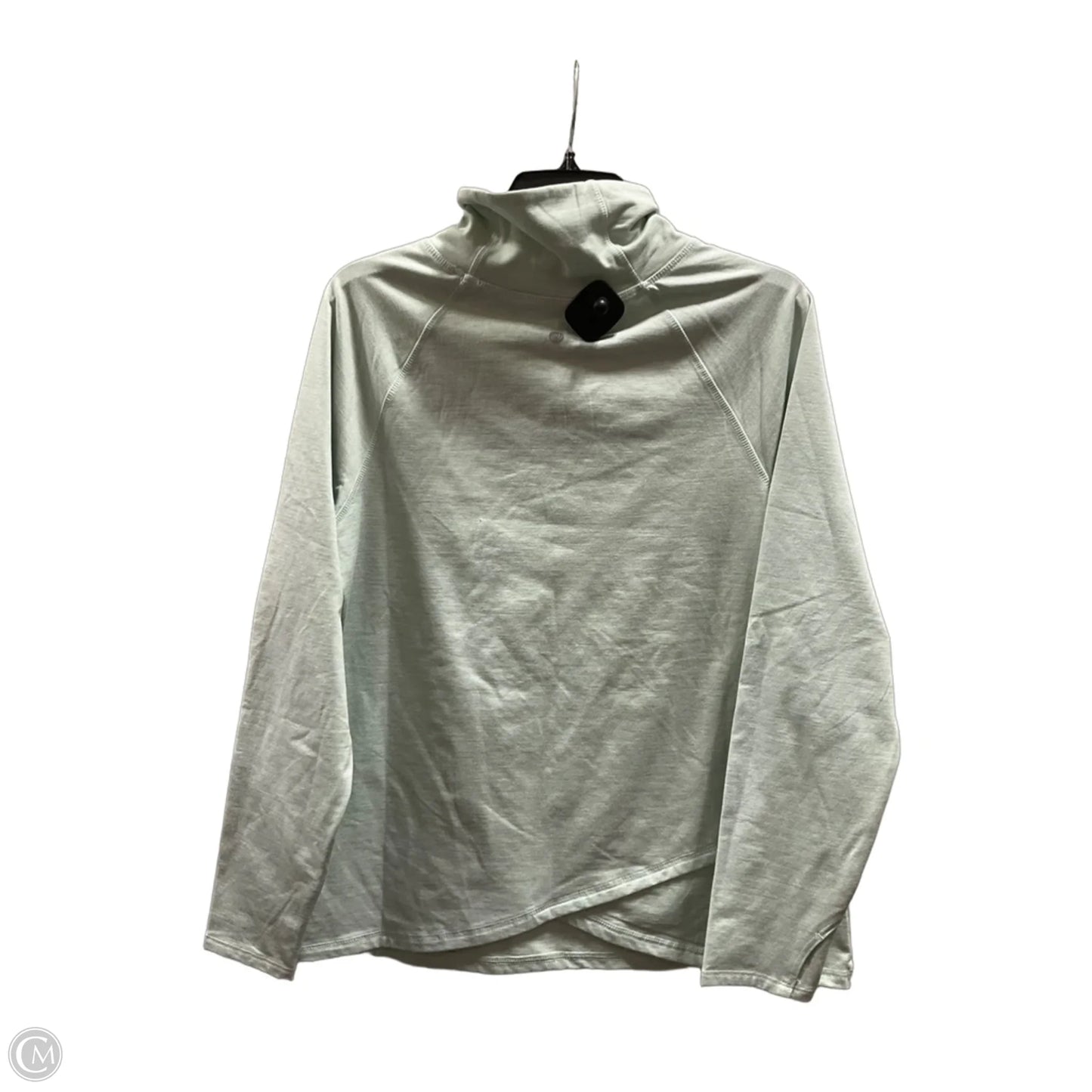 Athletic Top Long Sleeve Collar By Apana In Green, Size: L