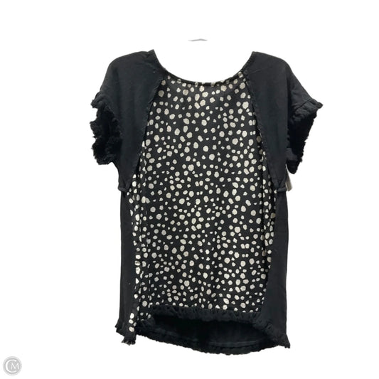 Top Short Sleeve By Umgee In Black & White, Size: S