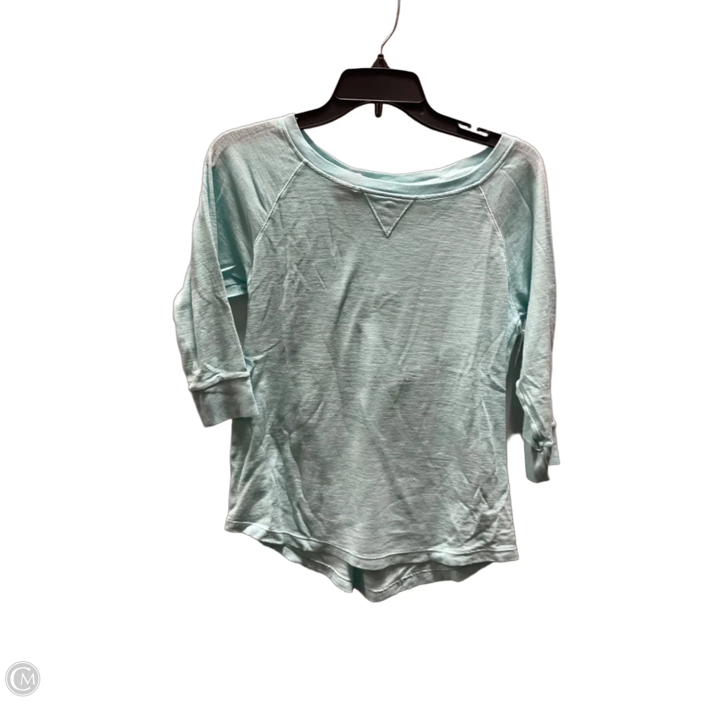 Athletic Top Long Sleeve Crewneck By Calvin Klein In Aqua, Size: M