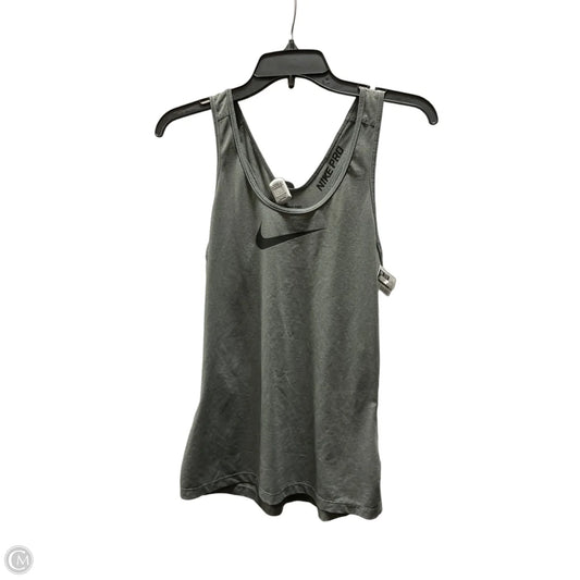 Athletic Tank Top By Nike In Grey, Size: M