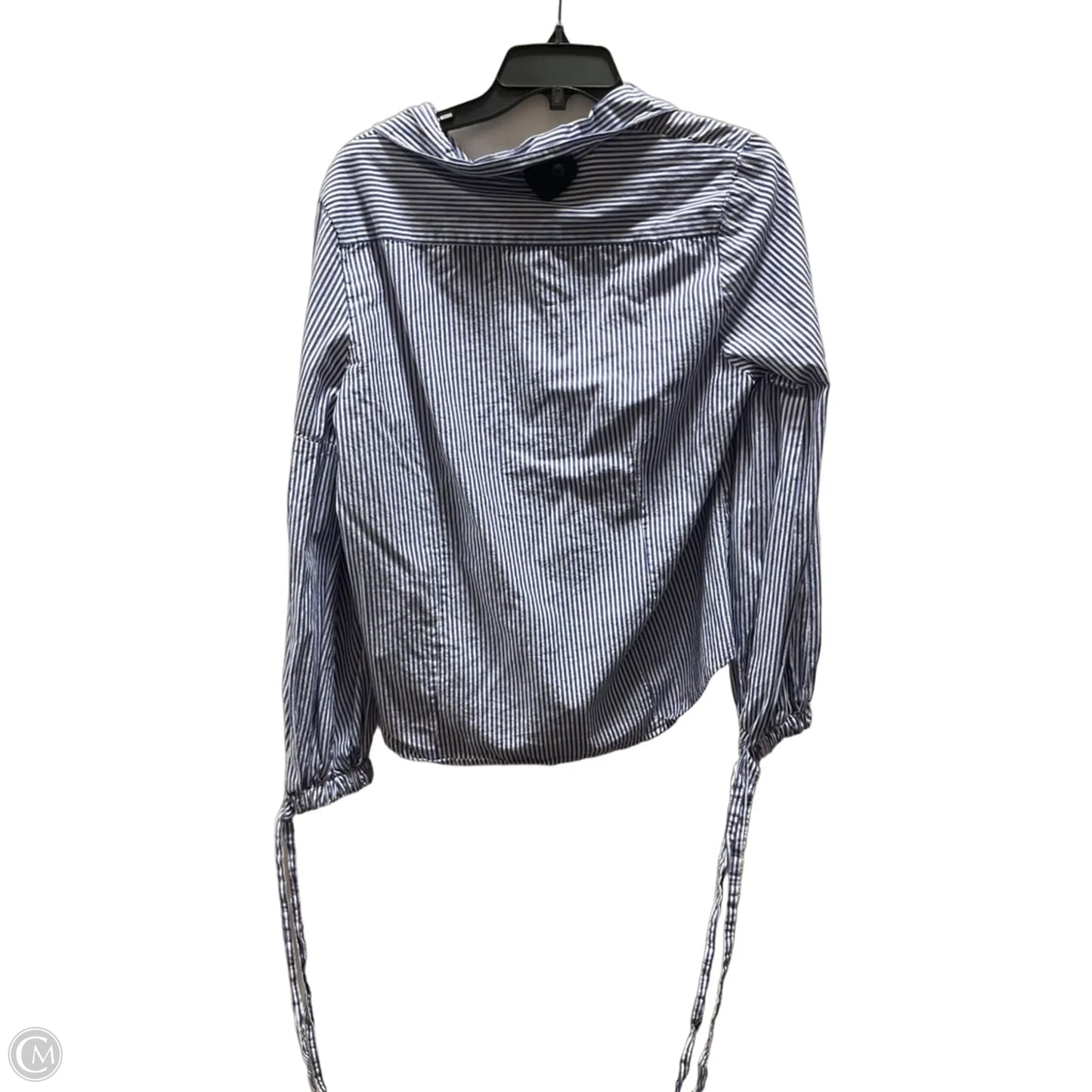Blouse Long Sleeve By Nanette Lepore In Striped Pattern, Size: L