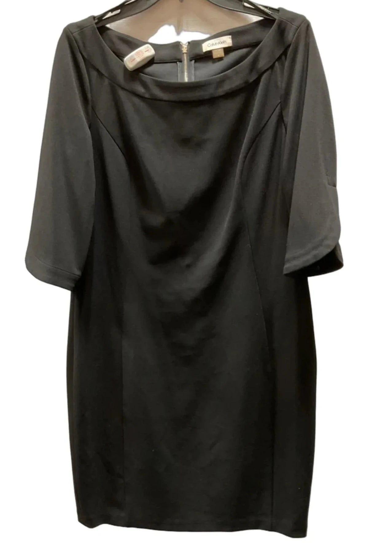 Dress Casual Midi By Calvin Klein In Black, Size: Xl