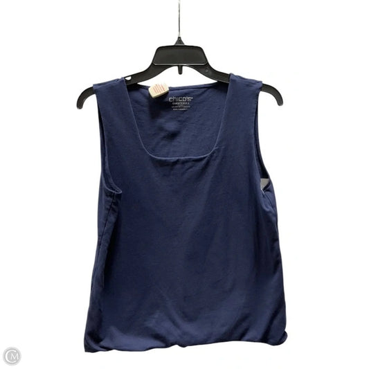 Top Sleeveless Basic By Chicos In Navy, Size: L