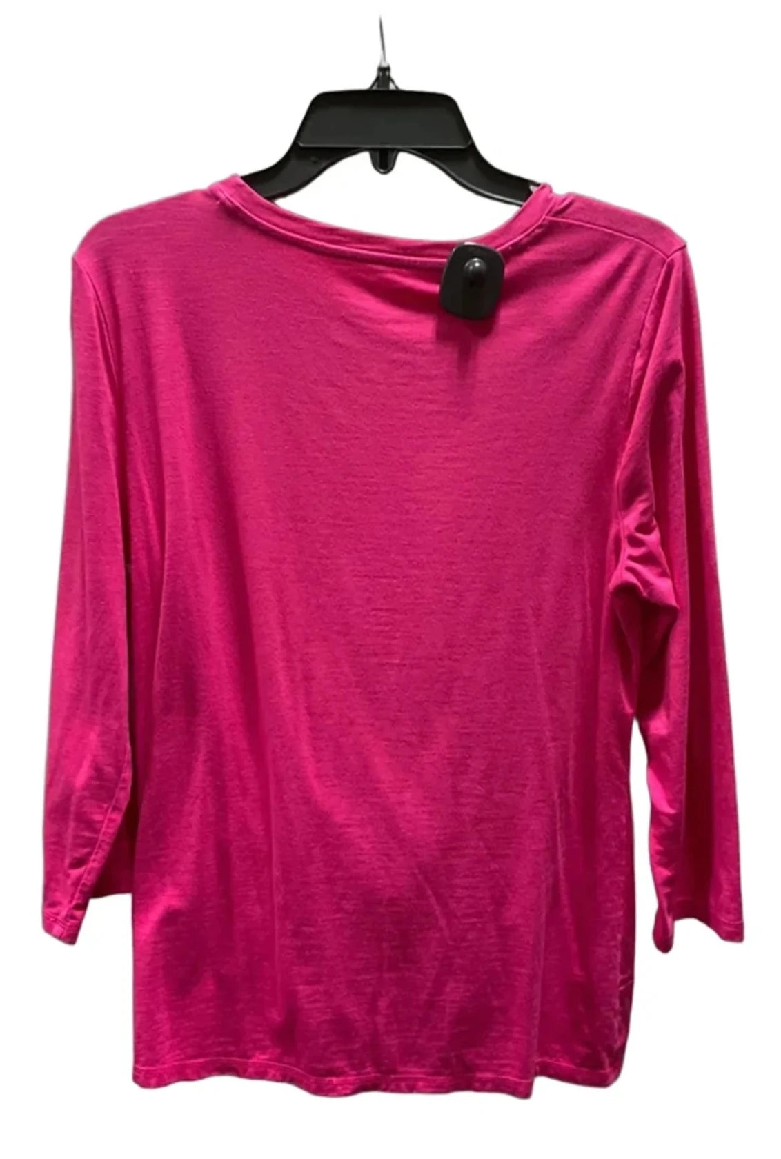 Top Long Sleeve Basic By Talbots In Pink, Size: L