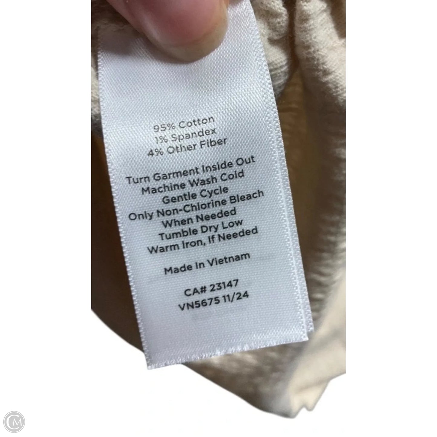 Top Sleeveless By Talbots In Cream, Size: L