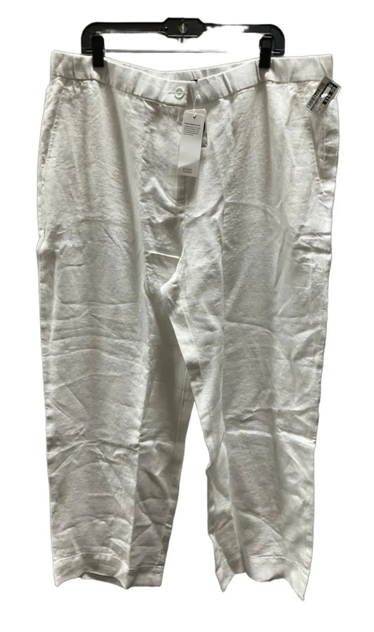 Pants Wide Leg By Eileen Fisher In White, Size: 1x