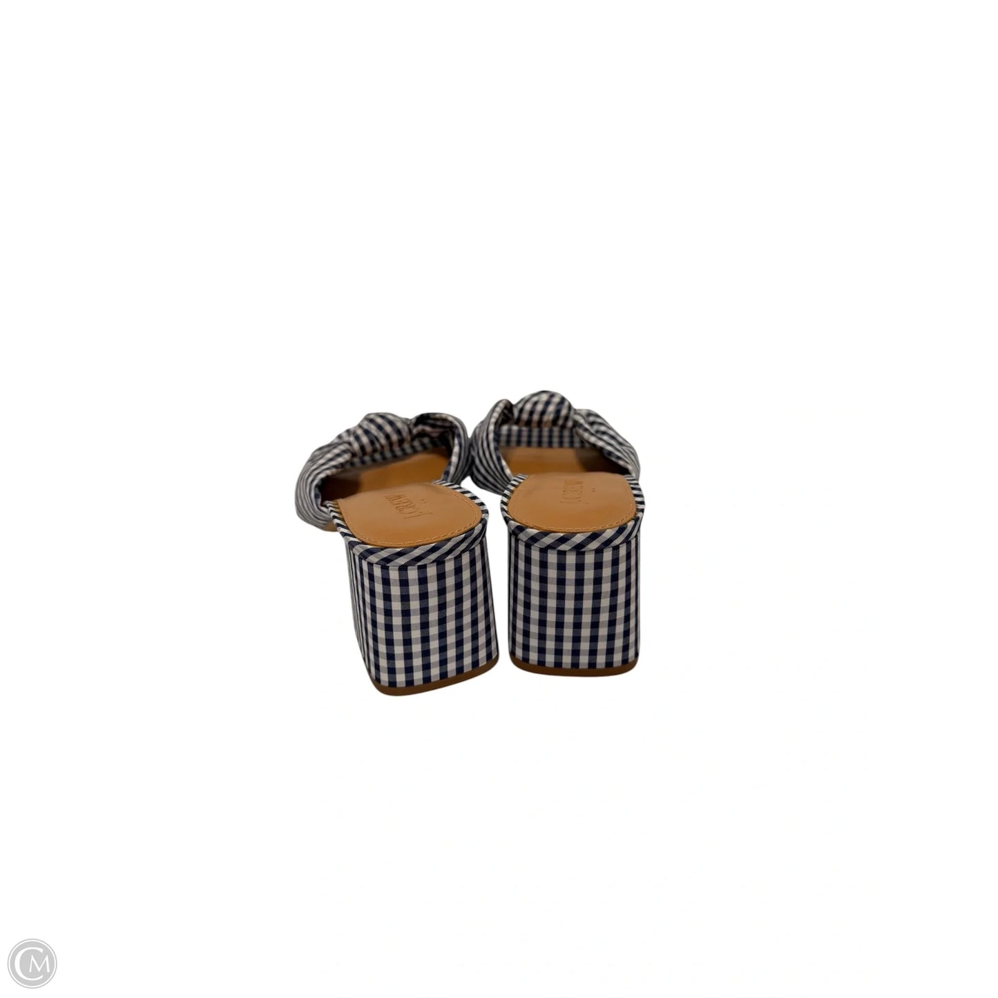 Sandals Heels Block By J. Crew In Checkered Pattern, Size: 9
