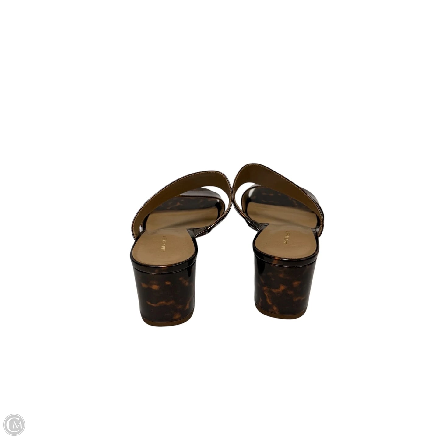 Sandals Heels Block By Ann Taylor In Brown, Size: 9