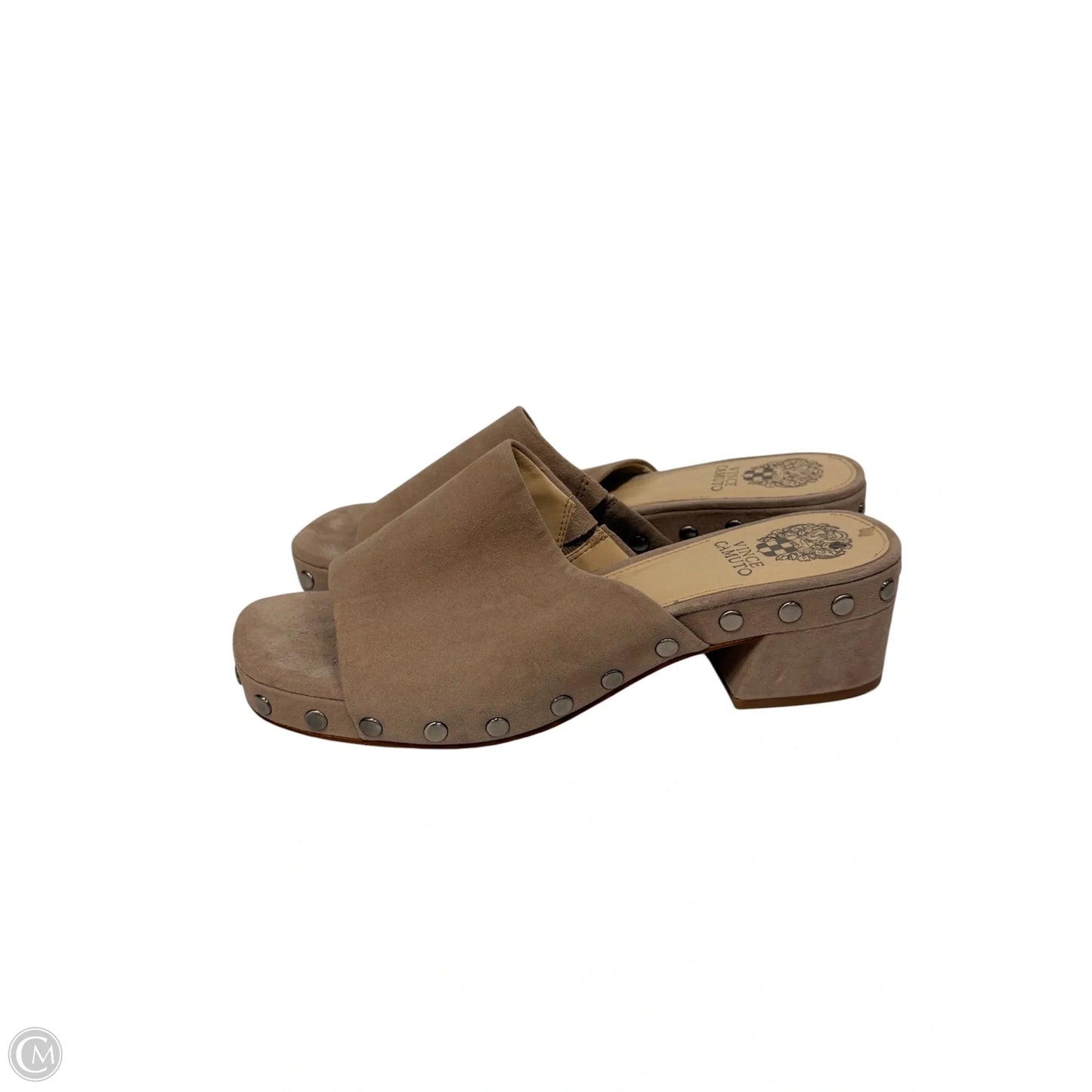 Sandals Heels Block By Vince Camuto In Beige, Size: 9