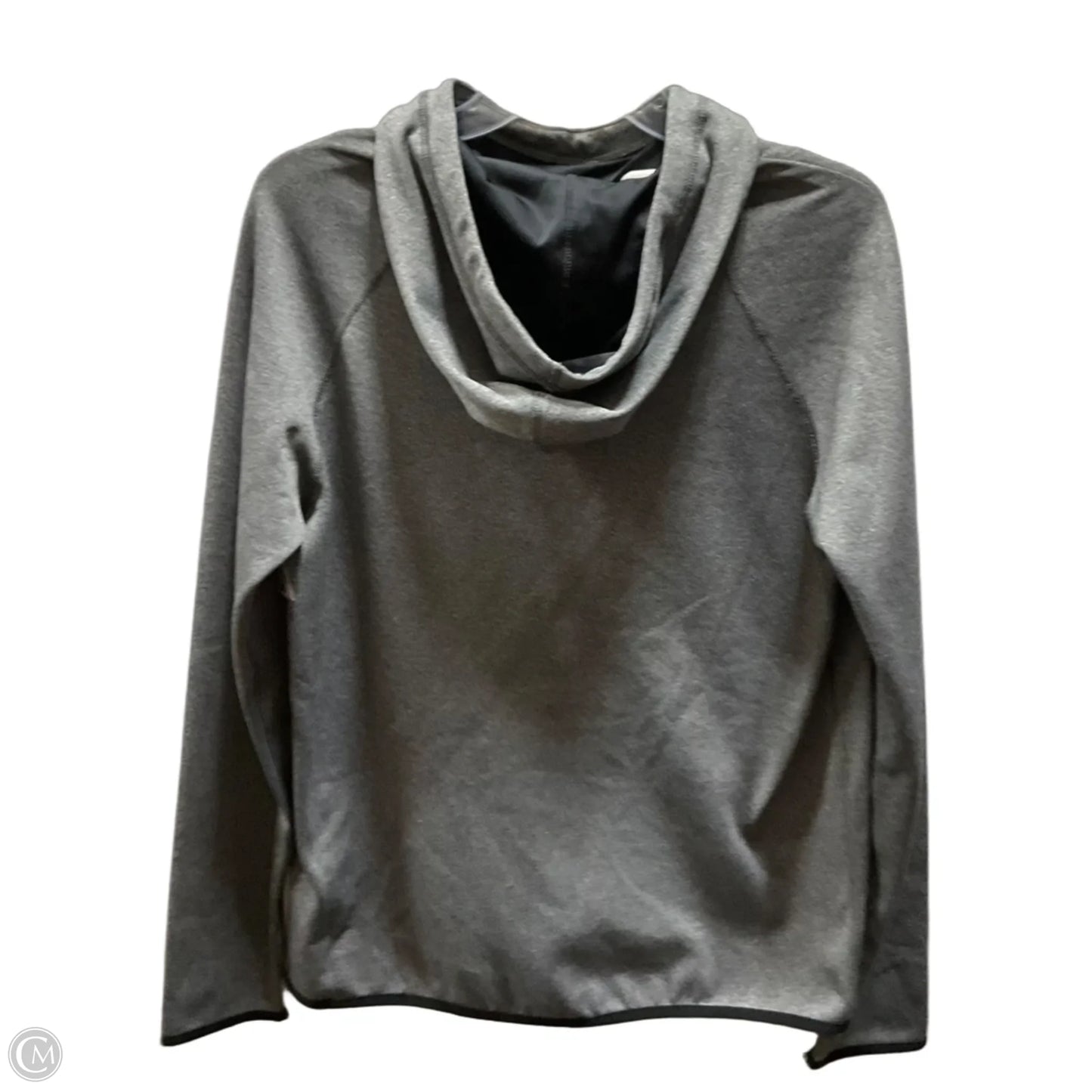 Athletic Sweatshirt Hoodie By Nike In Grey, Size: M
