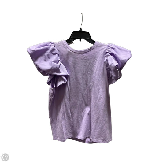 Top Short Sleeve By Express In Purple, Size: M