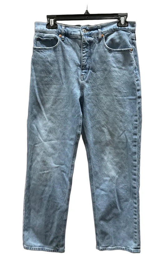 Jeans Straight By Loft In Blue Denim, Size: 8