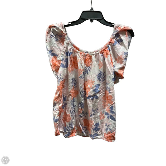 Top Short Sleeve By Gap In Floral Print, Size: S