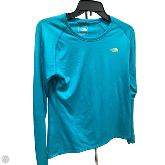 Athletic Top Long Sleeve Crewneck By The North Face In Blue, Size: M