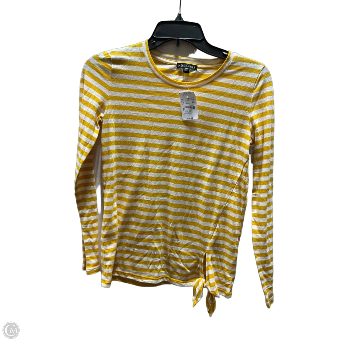 Top Long Sleeve Basic By J. Crew In Striped Pattern, Size: Xxs