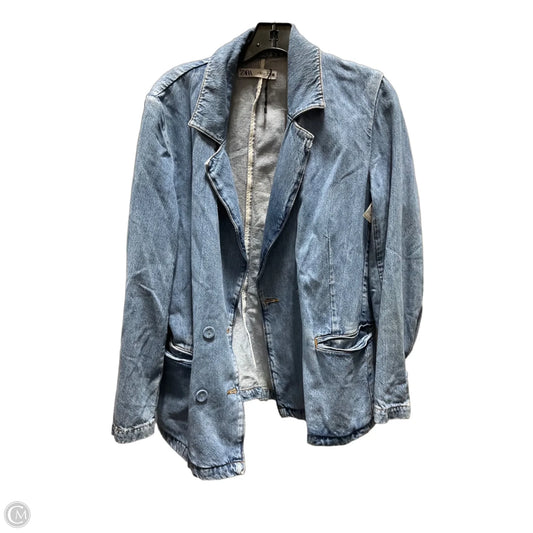 Jacket Denim By Zara In Blue Denim, Size: Osfm