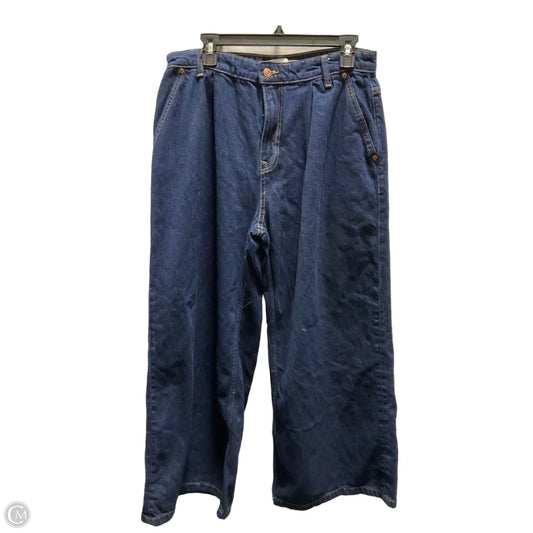 Jeans Wide Leg By Zara In Blue Denim, Size: 8