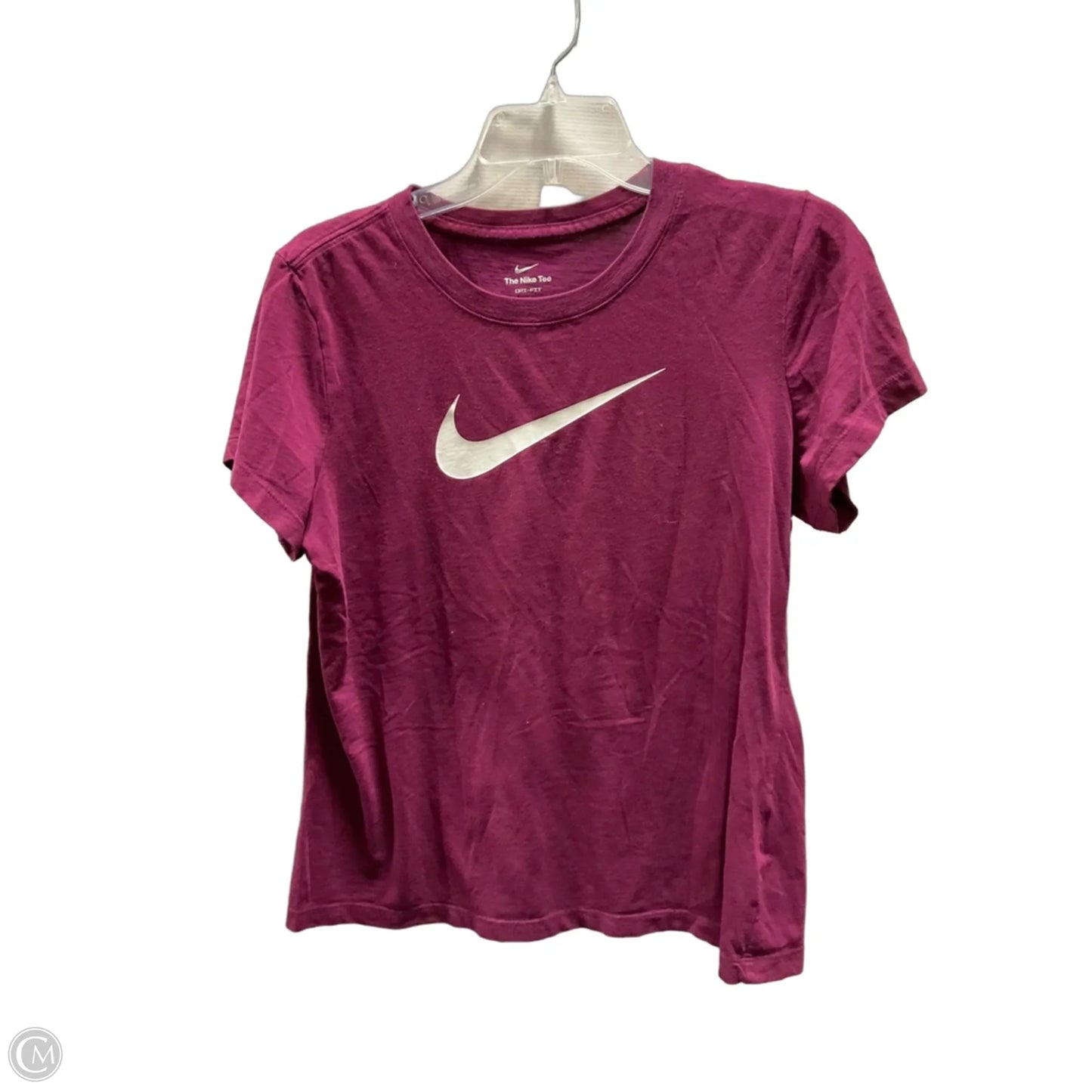 Athletic Top Short Sleeve By Nike In Purple, Size: M