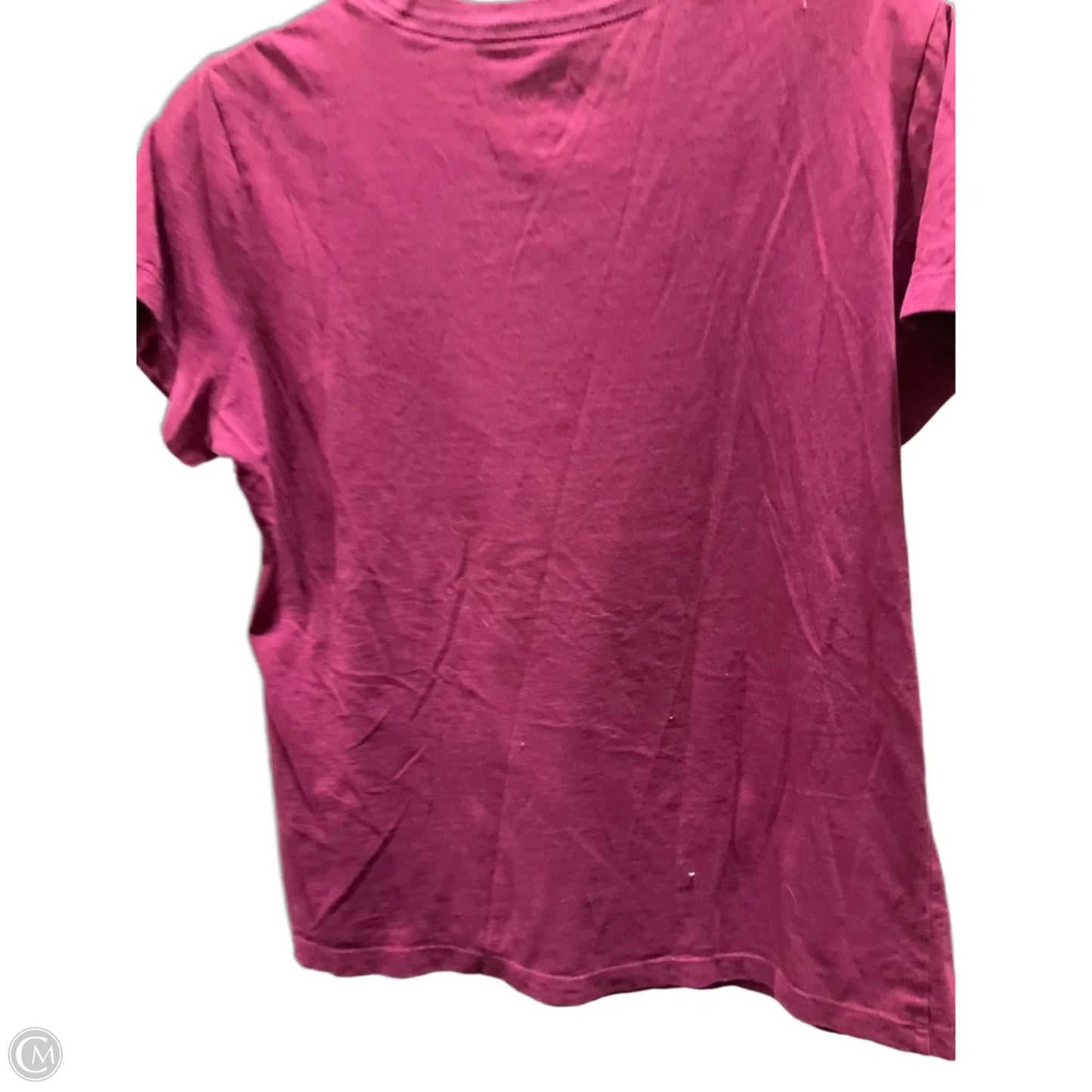 Athletic Top Short Sleeve By Nike In Purple, Size: M