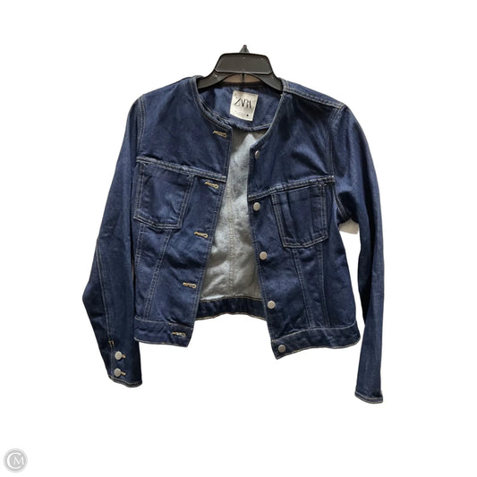 Jacket Denim By Zara In Blue Denim, Size: L