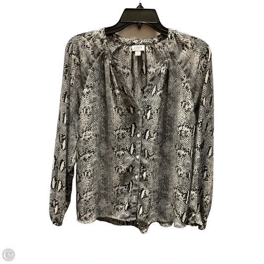 Blouse Long Sleeve By J. Crew In Snakeskin Print, Size: M