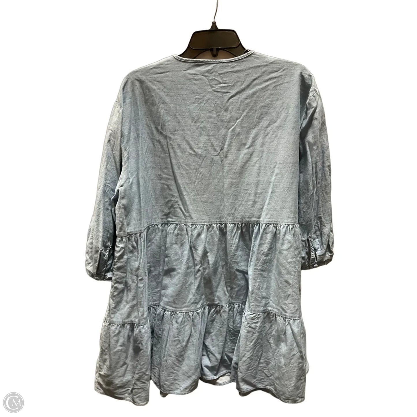 Dress Casual Midi By Zara In Blue, Size: L