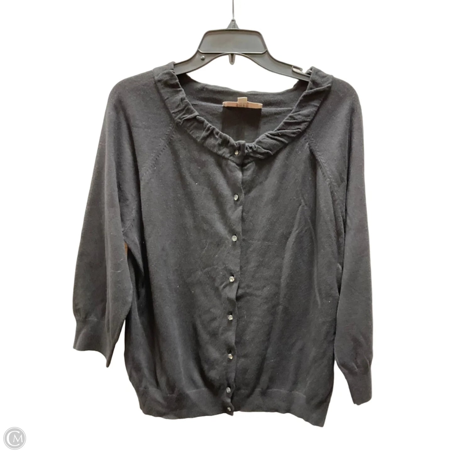 Sweater Cardigan By Loft In Black, Size: Xl