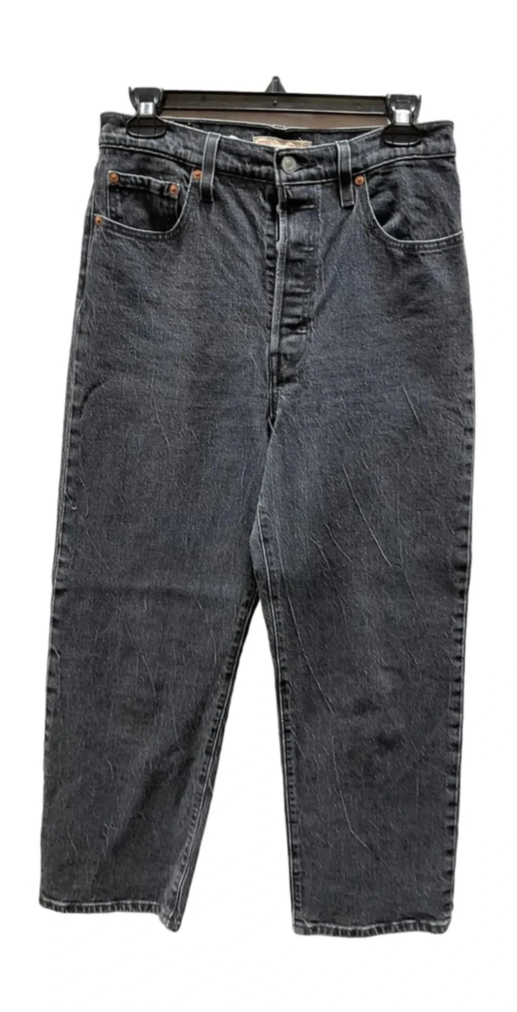 Jeans Straight By Levis In Grey Denim, Size: 6