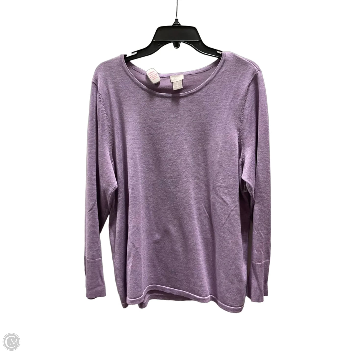 Top Long Sleeve By Chicos In Purple, Size: Xl