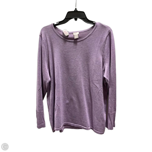 Top Long Sleeve By Chicos In Purple, Size: Xl