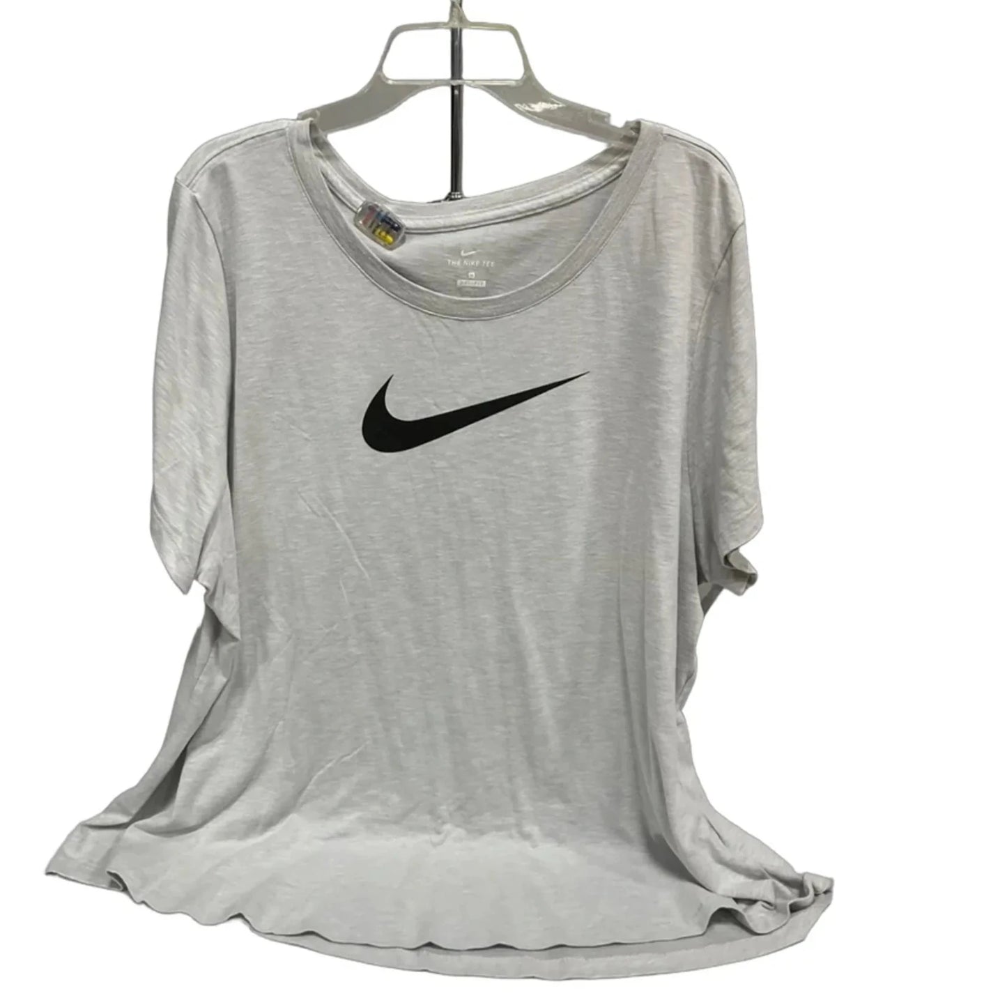 Athletic Top Short Sleeve By Nike Apparel In Grey, Size: 3x