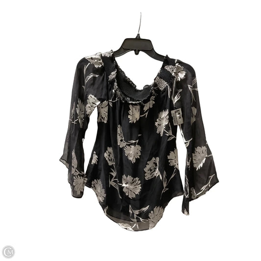 Top Long Sleeve By White House Black Market In Black & White, Size: S