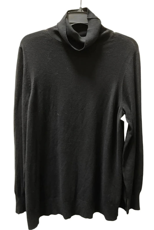 Top Long Sleeve By Ann Taylor In Black, Size: L