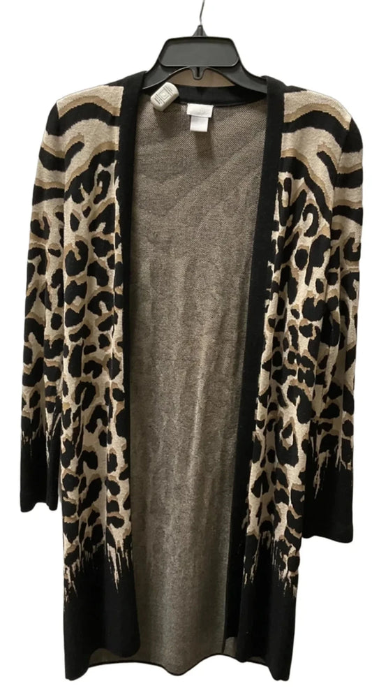 Cardigan By Chicos In Animal Print, Size: S