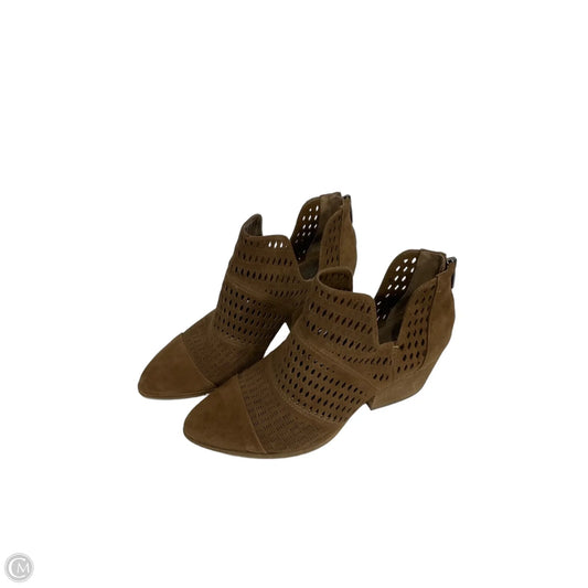 Boots Ankle Heels By Vince Camuto In Tan, Size: 7.5