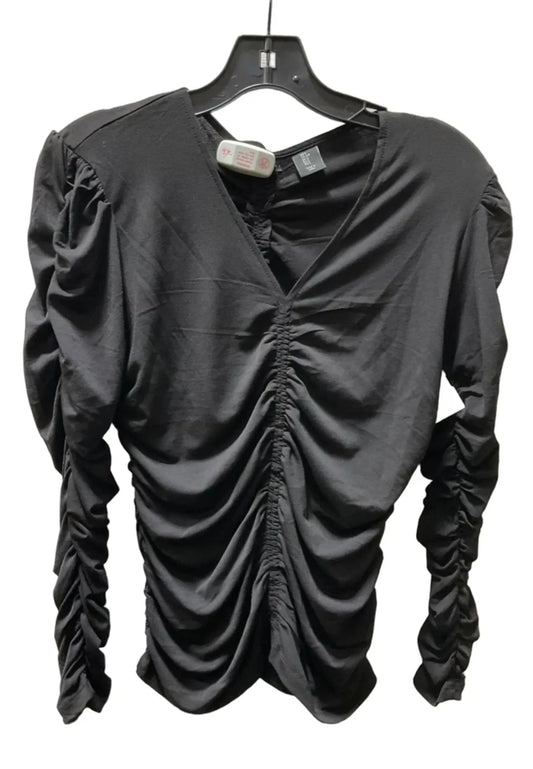 Top Long Sleeve By Tahari In Black, Size: S