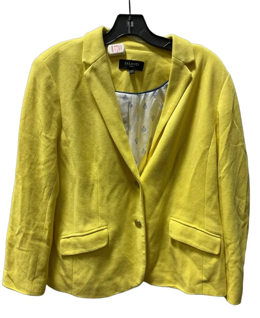 Blazer By Talbots In Yellow, Size: 14p