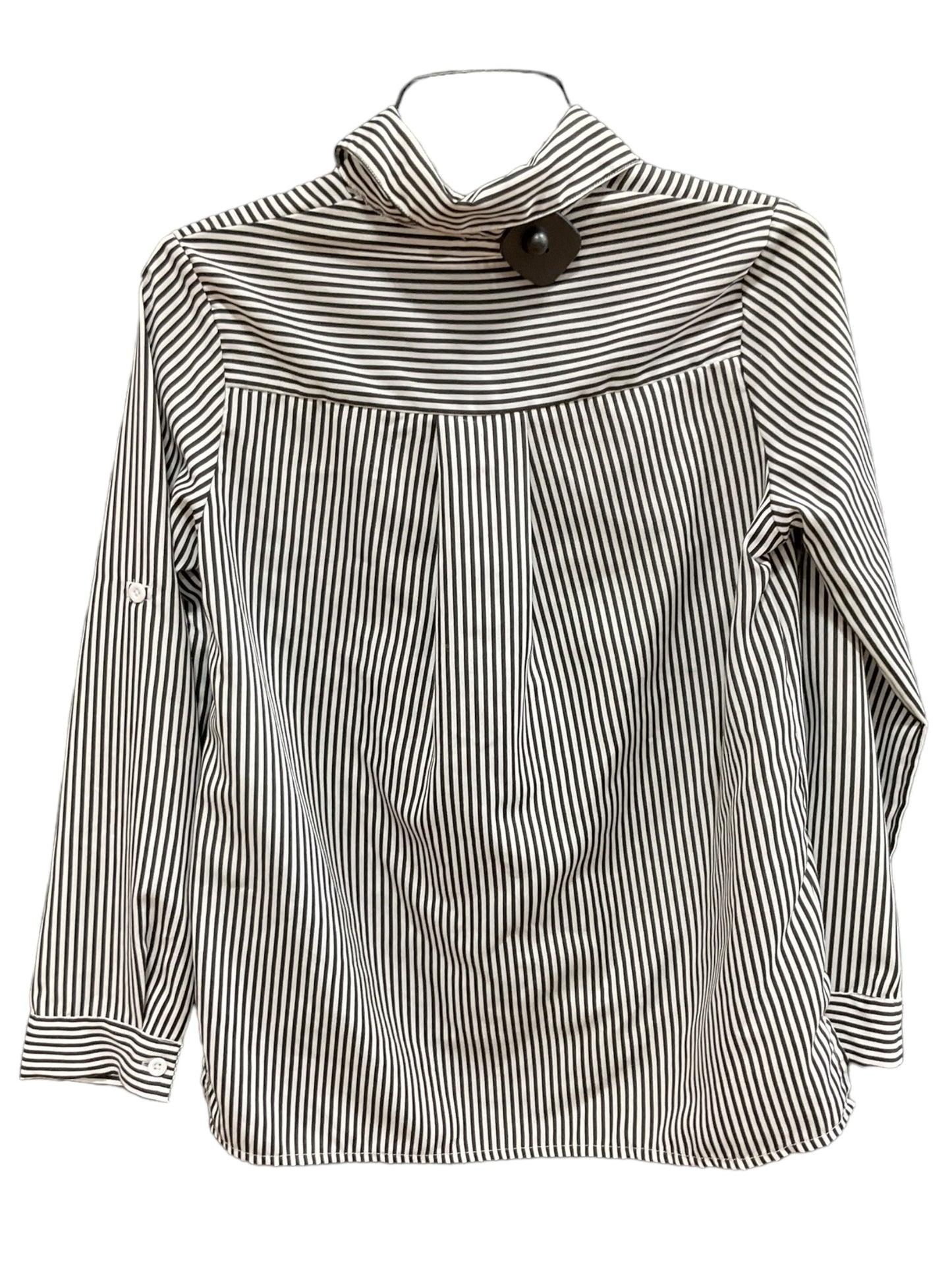 Striped Pattern Blouse Long Sleeve Clothes Mentor, Size S