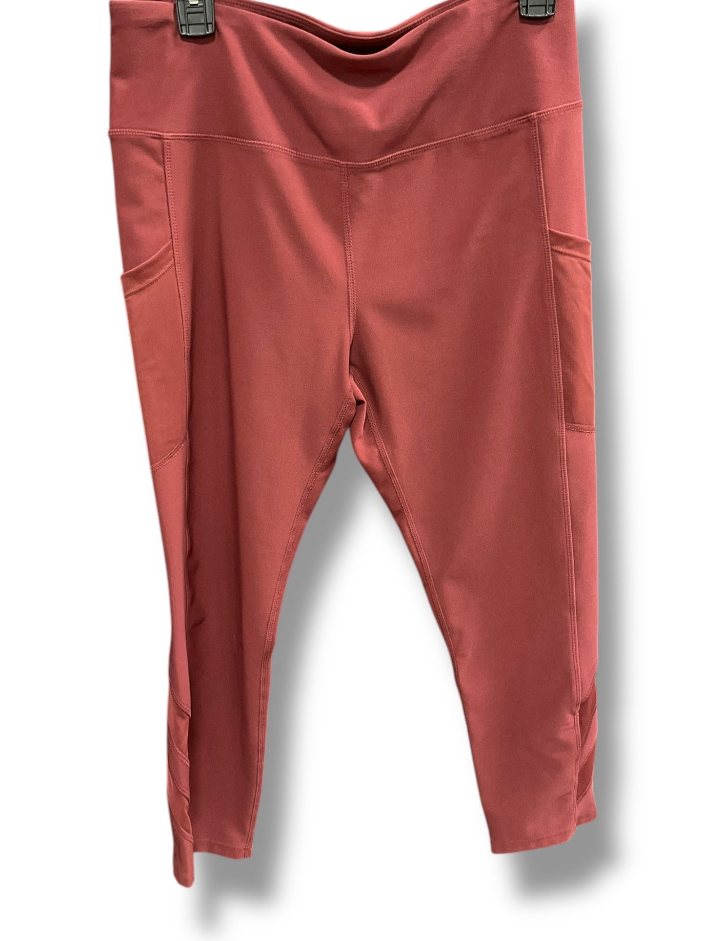 Athletic Leggings By Mondetta In Red, Size: L