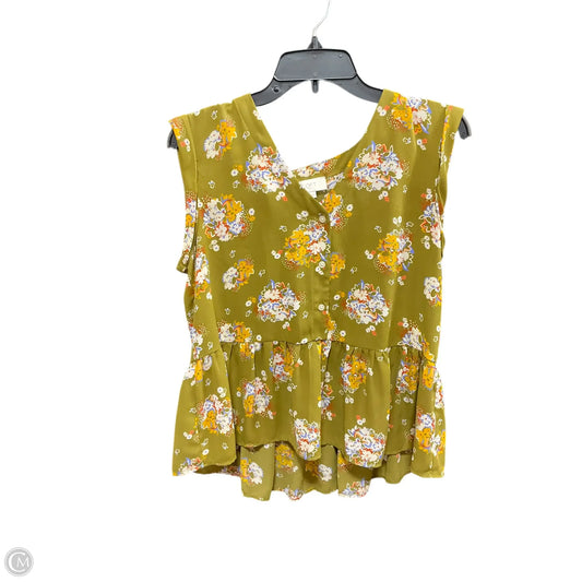 Top Short Sleeve By Loft In Green, Size: M