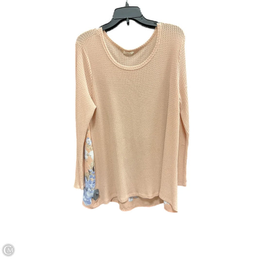 Top Long Sleeve By Oddi In Peach, Size: 3x
