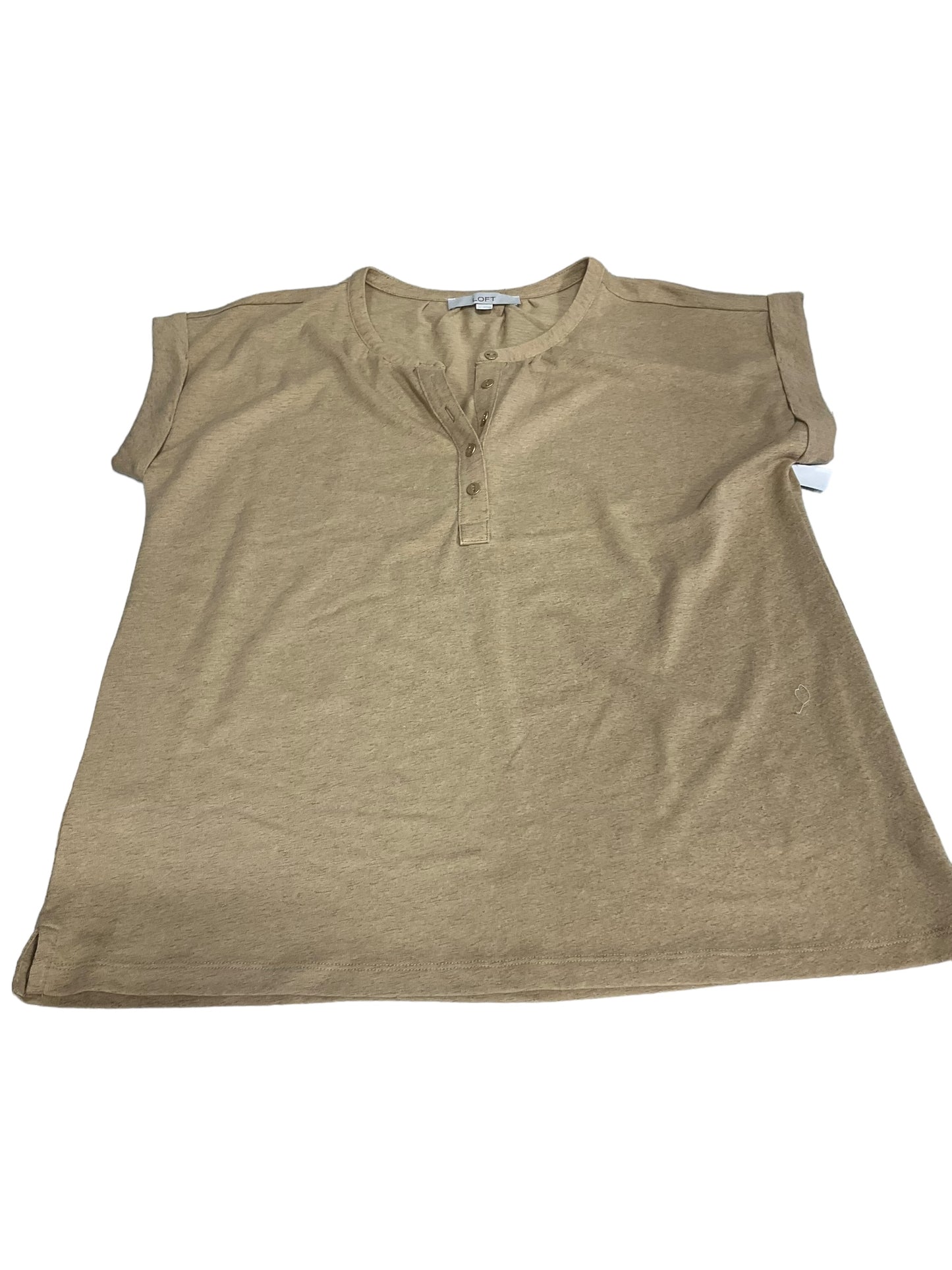 Tan Top Short Sleeve Loft, Size M