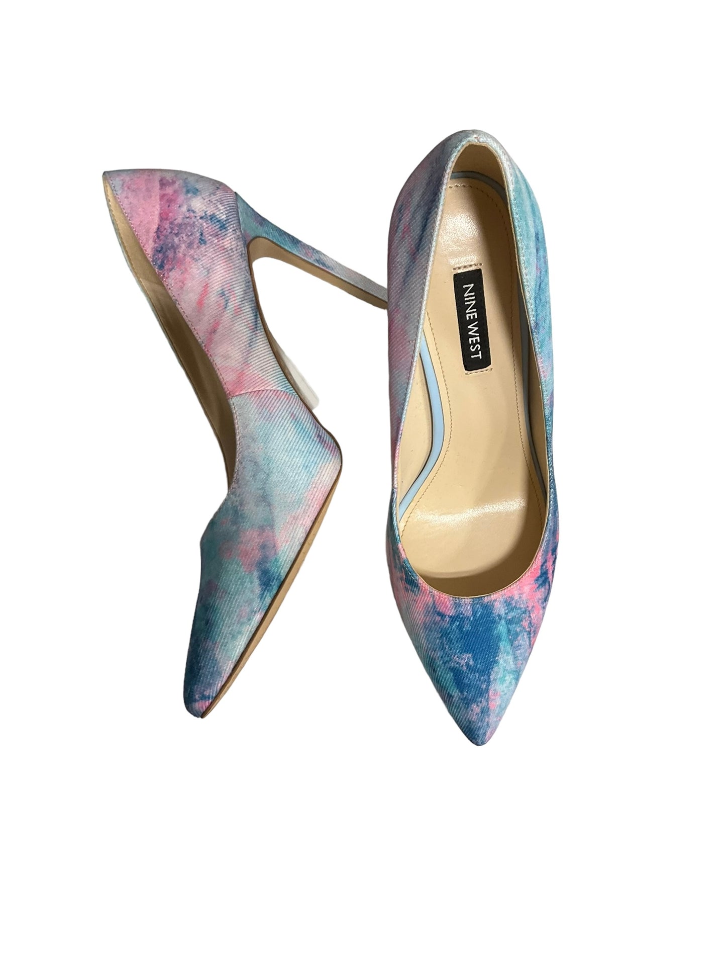 Tie Dye Print Shoes Heels Stiletto Nine West Apparel, Size 8.5