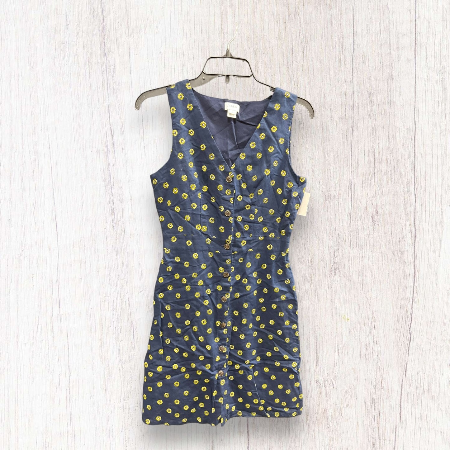 Blue & Yellow Dress Casual Short J. Crew, Size 0