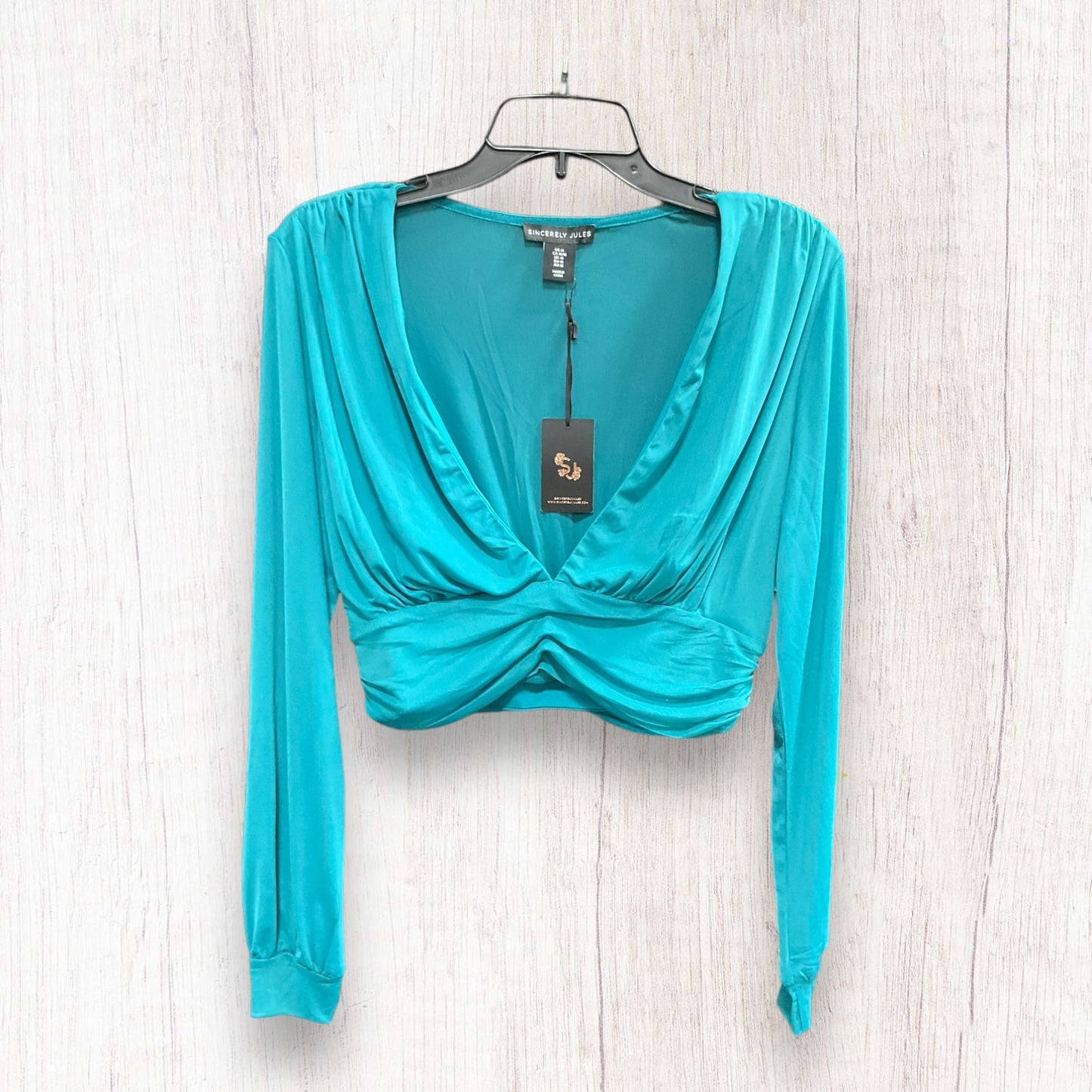 Teal Top Long Sleeve Clothes Mentor, Size M