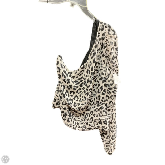 Top Long Sleeve By Express In Leopard Print, Size: L