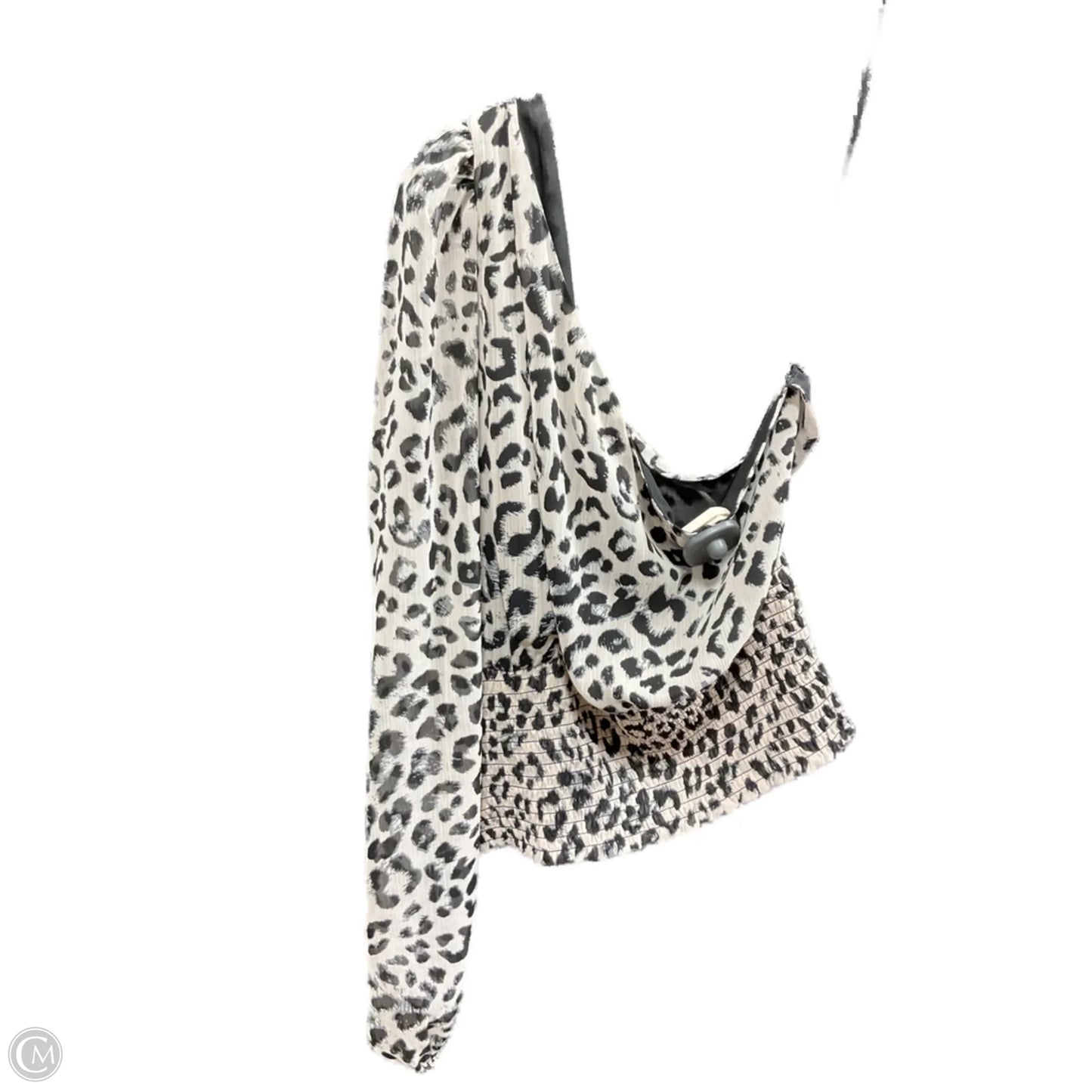 Top Long Sleeve By Express In Leopard Print, Size: L