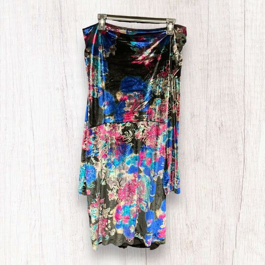 Dress Party Midi By Badgley Mischka In Floral Print, Size: 1x