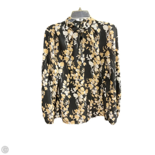 Top Long Sleeve By Clothes Mentor In Black & Tan, Size: M