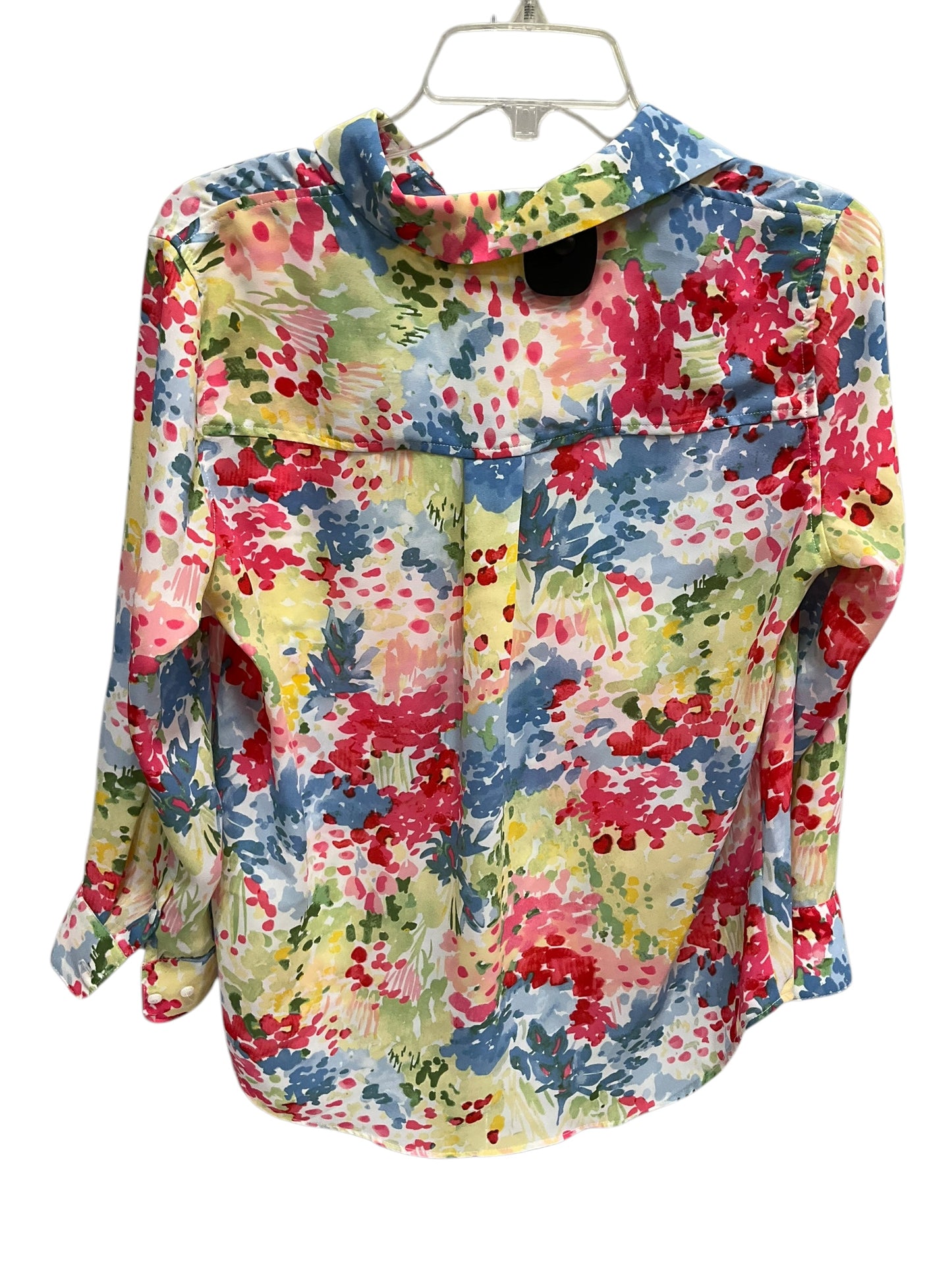 Blouse 3/4 Sleeve By Investments In Floral Print, Size: M